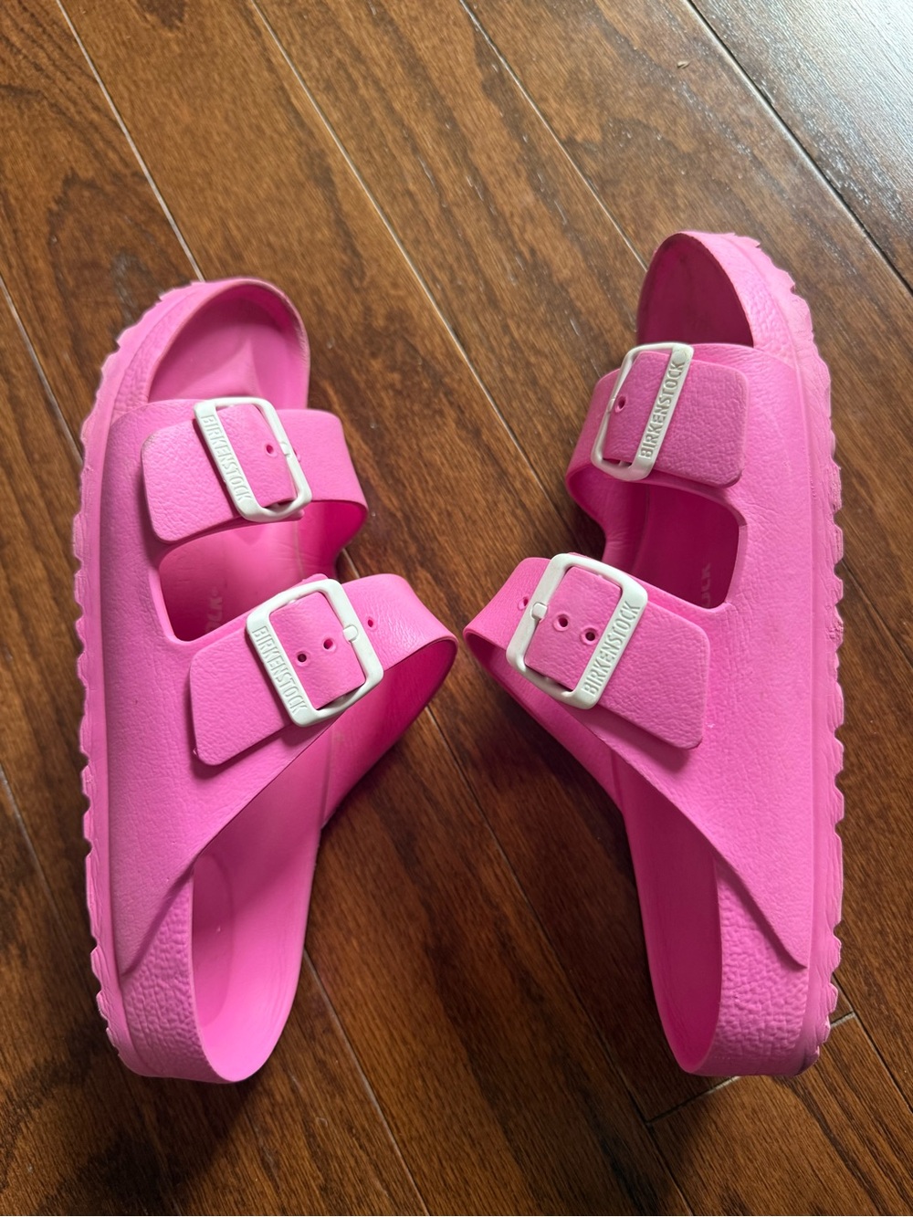 Birkenstock women’s Pink Double-Buckle EVA Sandals size EU 38 /7 US women’s - Picture 5 of 8